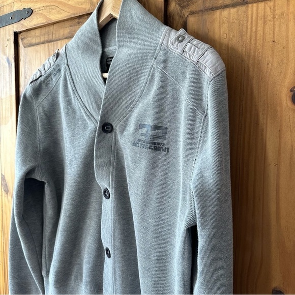 Vintage Y2K Urban Behavior Men's Gray Knit Button Down Cardigan Sweater - Large - Picture 2 of 14